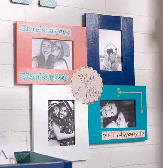 Personalized Green collage photo frames