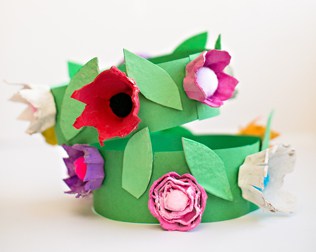 Egg Carton Flower Crowns
