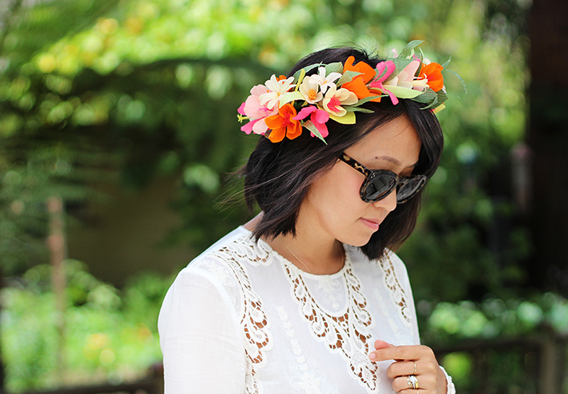 DIY paper flower crown