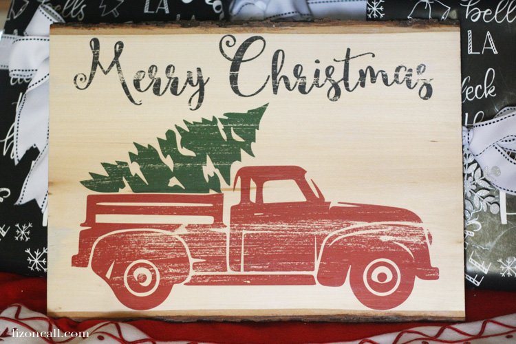 Photo Transfer Christmas Sign