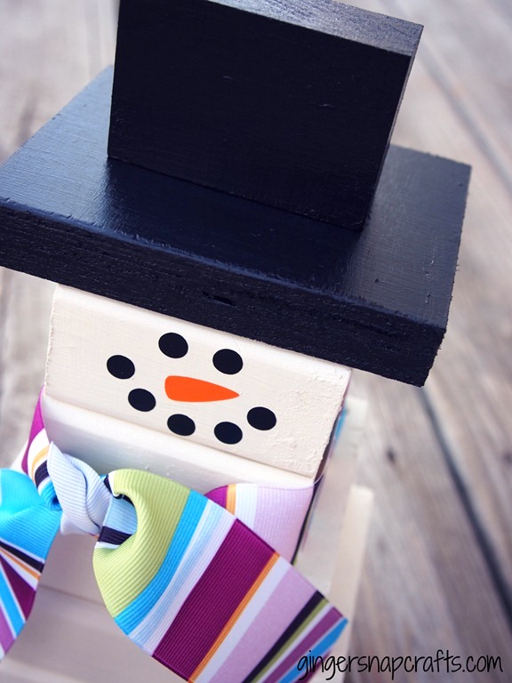 Wood Block Snowman