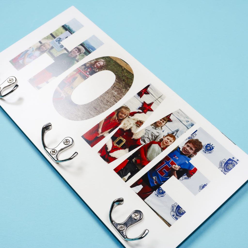 Finished sublimation hanging organizer.