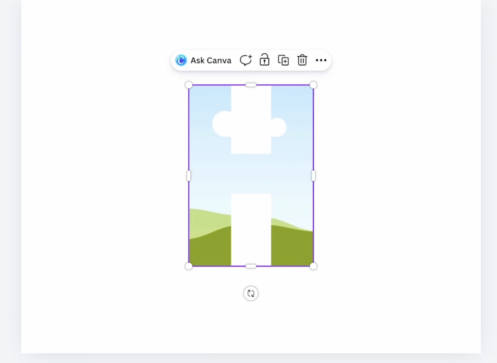 Add H frame to the canvas.