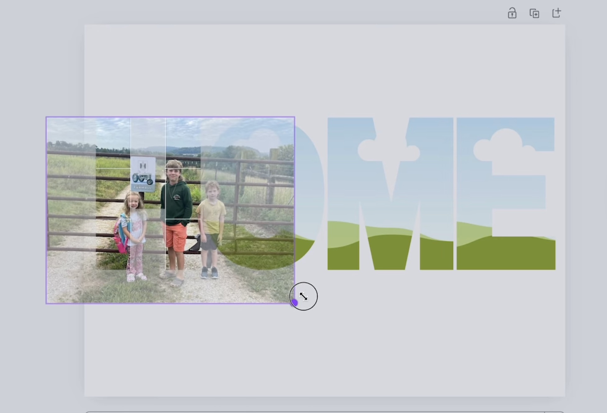 Resize image to fit the letter.