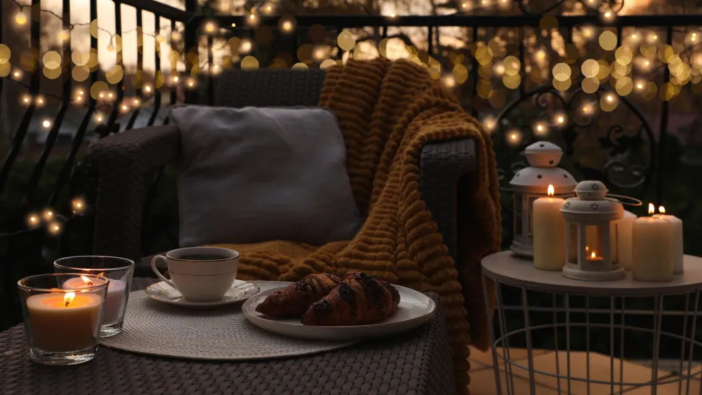 A cozy balcony that invites you to linger.