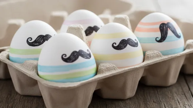 Easter eggs with beards.