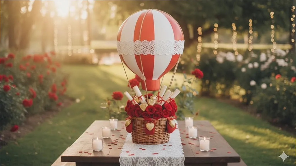 Hot Air Balloon Gift Basket