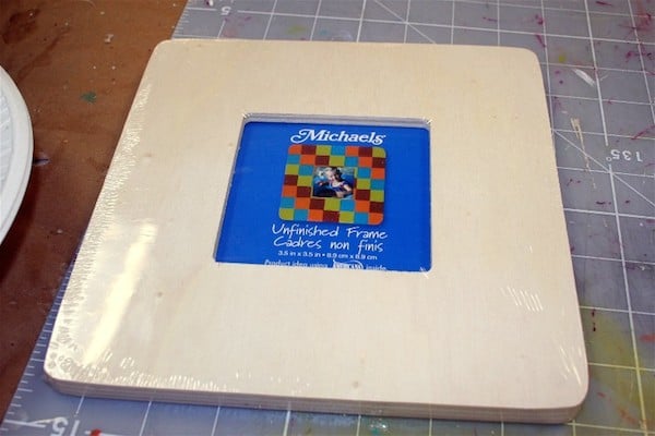 $1 unfinished wood frame from Michaels