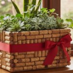 Make a flower pot out of corks: creative upcycling idea