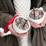 Make a bird feeder out of old cups